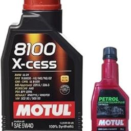 Motul 8100 X-Cess 5W-40 Synthetic Truck Engine Oil, 1 Liter with Petrol System Clean Plus (200ml) Combos For Car and SUV-image-76