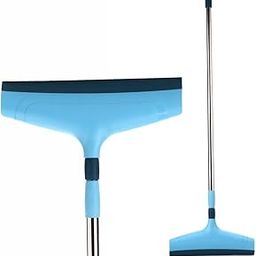 Homeor Plastic Floor Squeegee Wiper with Telescopic Handle Durable, Ergonomic, and Efficient Cleaning Solution for Sparkling Floors for Bathroom, Kitchen, 30 CM, Pack of 1, Blue-picture-15