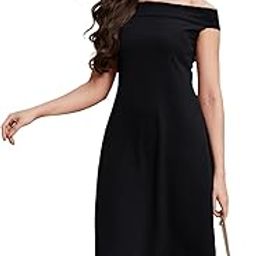 Women's Knee Length Lycra Solid A-Line Western Dress, Dress-image-79