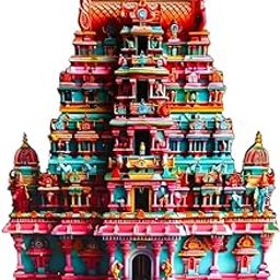 JJ Arts |Gopuram 8inch 3DFrame (MDF)|| Adorn Your Space with Divine Grace, || Handcrafted Navaratri Golu |-image-78