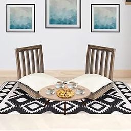 GHROYAL Solid Sheesham Wood Japanese Chair Meditation Chairfor Living Room Home - Pack of 2, (Honey Finish)-image-68