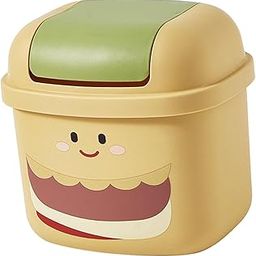CALANDIS® Mini Desk Trash Can Dustbin Table Waste Paper Basket for Office Offices Home yellow | 1 Desktop Trash Can-picture-26