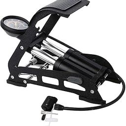 Lirzeg Foot Pump Air Inflator 160 PSI Double Cylinder Portable Foot Pump Air Tyre Inflator for car Bike and Cycle (Black)-picture-26