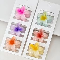 KARDIFF Floral Hair Claw Clips Set 6 Pcs Mini Flower Designs, Elegant & Cute Non-Slip Grip For Women And Girls, Assorted 6pc mini flower-image-40