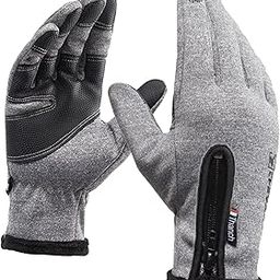 ATORSE Winter Warm Touch Screen Gloves Waterproof Anti Slip Cycling Glove Gray XXL-27