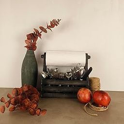 Symplify AUDREY Wooden counter Kitchen Roll Holder and Cutlery Holder || Wooden Multipurpose Dish Rack/Storage Shelves for Kitchen Cabinets/Oil Stand | Jars and Bottle Holder & Decor Item-image-79