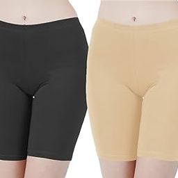 TEXTREE Women's Cotton Mid Waist | Cycling Shorts | Boy Shorts Panties Under Dress | Yoga Shorts | Workout Shorts | Gym Shorts | Running Shorts | Biker Shorts for Women Pack of 2-picture-7