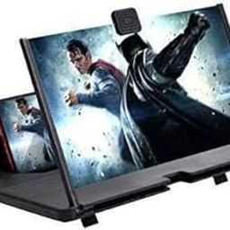 SYN SONS Screen Magnifier 3D Practical Mobile Phone Stand Holder Big Screen High-Definition/Foldable Lightweight/Flexible Mobile Phone/ (Black)-28