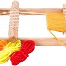 Beadsnfashion Wooden Weaving Loom Kit – Complete Set with Yarns, Warp Rods, Combs, Shuttles & Instructions for Knitting and Crafting-image-14