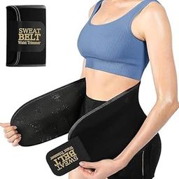 KRIPESH Weight Loss Hot Slimming Belt for Men, Women Belly Slim Belt Neoprene Fat Burning Sauna Waist Trainer Healthy Sweat, Weight Loss, Lower Back Posture Black (Free Size)-picture-24