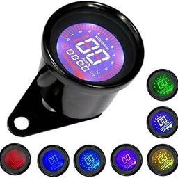 Acube Mart Digital Speedometer for Bike - LCD Tachometer with Speed Odometer, Oil Meter, Hour Meter - Universal Black Instrument-4