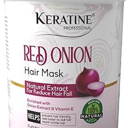 KERATINE PROFESSIONAL Onion Hair Mask Spa | Enriched with Onion Extract, Vitamin E, Ginger, Moroccan Argan, Black Seed, & much more For Deep Conditioning Frizz-free Colors Treated, Smooth & Shiny Hair-image-95
