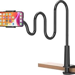 king shine Cell Phone Holder, Lazy Bracket Mobile Phone Stand, Cell Phone Clip-on Stand Holder - with Grip Flexible Long Arm Gooseneck Bracket Mount Clamp for Mobiles and Tablets/ipad/Kindle-2