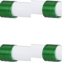 Plain Glass Bangles | Handmade Traditional Chudi Set | Daily, Party & Festival Use | Pack Of 48, Green, Green -M457-17