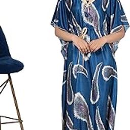 FLOSEE Women's Luxurious Satin Blend Kaftan Nightgown - Elegant Comfort for Evening Relaxation-picture-5