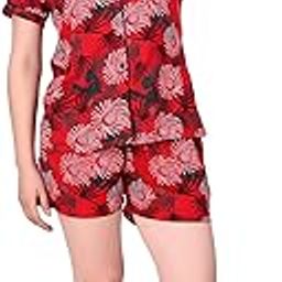 Luxury Short Set for Women | Half Sleeves Shorts Night Suit Set | Printed Sleepwear Dress | Nightwear Set for Women | Shirt with Short for Girls & Women-image-23