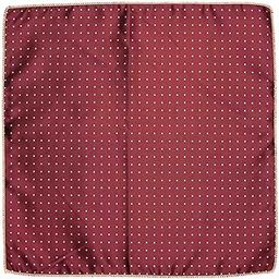 Revolve Mroon with Yellow Mini Polka Microfiber Pocket Square For Men-image-47