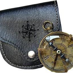 generic Antique Brass Vintage Dollond London Flat Pocket Compass with Leather Case – Timeless Design Functional Navigation Tool Ideal Gift for Collectors and Outdoor Enthusiasts (2-Inch)-picture-40