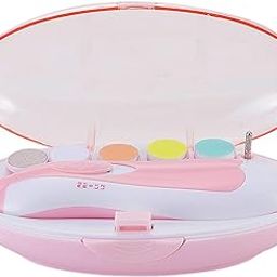Electric Baby Nail Trimmer Ergonomic Grip Multifunctional Baby Nail File Set Pink-image-13