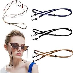 3Pcs Specs Holder Strap Spectacles for Women, Spectacle Chain for Women 27.56 Inch, Suede Velet Eyeglasses Straps Adjustable Eyeglasses Straps for Kids Adults-55