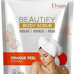 Elvaay Orange Peel Body Scrub | 100g | Natural Exfoliator for Radiant & Even-Toned Skin | Herbal Tan Removal & Skincare for Brides & Women-image-57