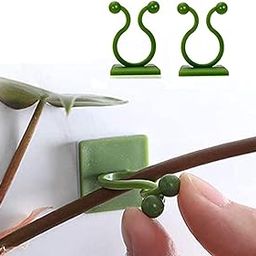 SEREBRUM 30Pcs Plant Wall Climbing Fixing Clips, Reusable Self Adhesive Plant Support Garden Twist Clips - Pack of 30 (Multicolor)-image-47