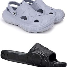 Combo Pack of 2 Slipper/Flip Flops/Slides/Clogs/Sandals for Men (Cl-1200 Vs Addi)-image-90