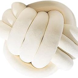 MYADDICTION Round Knot Ball Pillow Round Photography Props for Home Decoration 22cm Beige-image-13