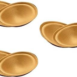 Women Bra Cup Removable Cotton Insert Pad Round Shape in Brown Colour, 3 Pair-image-15