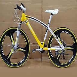 Sunspeed B.M.V Sleek Mountain Bicycle | 21-Speed Gears | Double Disc Brake | Durable Carbon Steel Frame | 26-Inch Magnesium Tires | Yellow-image-71