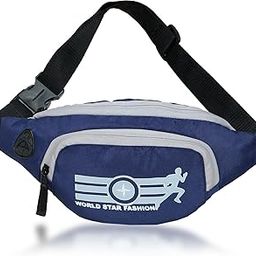 Polyester Waist Pack Travel Handy Hiking Zip Pouch Document Money Phone Belt Sport Bag for Men and Women and Adult | Blue | King Royal Navy Waist Bag-image-30