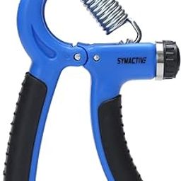 Amazon Brand - Symactive Adjustable Hand Grip Strengthener | Hand Gripper/Forearm/Finger Exerciser | Unisex | Adjustable Resistance: 10-40 Kg | PVC, Metal | Blue-image-93