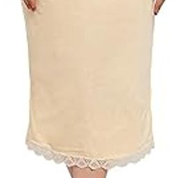 Skirt Slip for Women Cotton Rich Regular Knee Length (Beige)-image-45