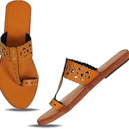 Ethnic Brown Flip Flops for Women Daily Use Comfortable Girls Slippers flipflops chappals-image-89