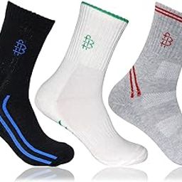 Mens Multicolour Quarter Length 3 Pairs of Sports Socks_BRO7007-PO3-image-40