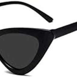 Eymen I®, Sunglasses UV400 Protected Cat Eye Sunglasses for Women Girls Ladies Vintage Cateye Triangle Frame (Black)-image-22