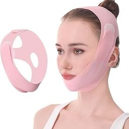 FEXME V-Line Lifting Chin Strap – Reusable Silicone Face Slimming Mask for Double Chin, Jawline Shaping, & Facial Contour – Chin Up Patch Belt for Women – Anti-Aging Skin Firming Strap – 1 Count-4