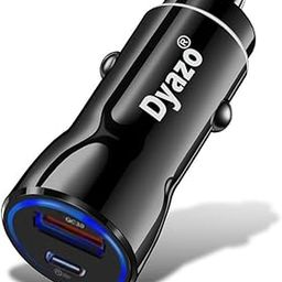 Dyazo 48W Turbo Dual Port Fast car Charger 48W Total(18W Type C PD + 30W USB)| Adapter Compatible for iPhone & Android Smartphones and Tablets (Black)-30