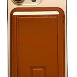 CaseBase Magnetic Wallet and Phone Stand for iPhone 12 to 16 – Mag-Safe Compatible Card Holder with Kickstand – Slim Leather Design with Strong Magnet (Brown)-image-2