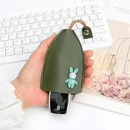 Cute Fruits Leather Key Bag Leather Pull Out Key Holder Pouch Creative Car Key Sleeve Case with for Women & Girls Capacity Key Organizer (Multicolor)-picture-4
