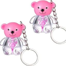 2in1 Key Chain Bear Moisturizing Lipgloss Waterproof Long Lasting Lip Gloss Cute Bear Makeup Plumping Non-Stick Cup Moisturizing Multi Color Pack of 2-image-25