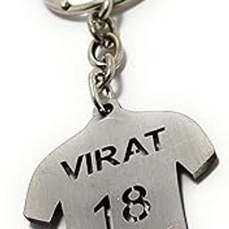 VIRAT 18 Metal Keychain | Cricket Jersey Design | Stainless Steel Keyring for Cricket Fans & Sports Lovers-image-99