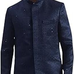 Men's Silk Blend Jodhpuri, Silk Blend Sequinced Embroidered Jodhpuri For Men, Traditional Indian Wear for Weddings & Festivals-54