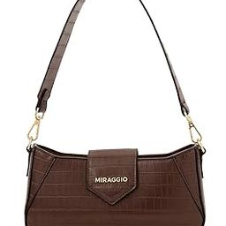 Croc Textured Isabella Shoulder Handbag for Women-image-68