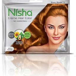 Nisha Honey Blonde 7.3 Permanent Cream Hair Color 20gm Colourant + 30ml Developer (Pack of 1)-image-74