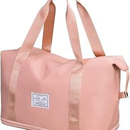 NIKMAY CREATION Women Oxford Fabric Large Capacity Folding Waterproof Large Capacity Foldable Travel Bag For Travel Sports, Gym, 22 cm,Brown-image-93