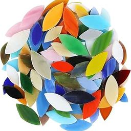 Home Decor Crafts 150 Pieces Petal Tiles, Resin Mixed Color Stained Flower Leaves-image-50