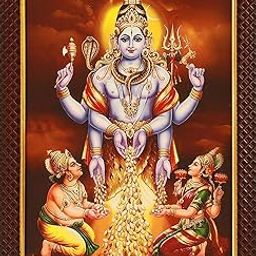 Swarnakarshana Bhairava with Laxmi Lakshmi Kuberan Kubera Kuber Kuberar Bhagwan Dana Dakshinamurti Dakshinamoorthy Bhairavar (Lakshmi Kubera / Kubera Lakshmi Photo Frame) (6*8 inch)-image-33