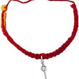 Jewellery 925 Sterling Silver Sashakta Hanumanji Gada Silver Charm with Adjustable Moli Rakhi Bracelet For Men and Women (Raksha Bandhan Rakhi for Brother with Roli Chawal)-image-53