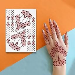 VOORKOMS Flower Mandala Mehndi Termporary Tattoo Stiker For Girls & Women Tattoo Sticker-image-99